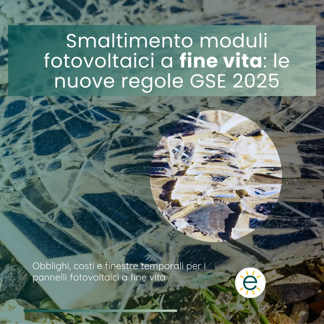 Smaltimento moduli fotovoltaici