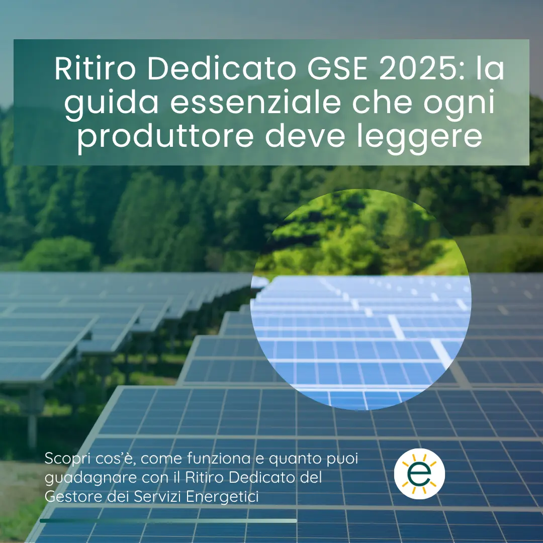 Ritiro dedicato GSE 2025